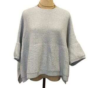 UNIVERSAL THREAD Grayish Blue Knit Cape Sweater ONE size